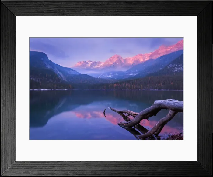 Framed Print : Tovel at sunrise Europe, Italy, Trentino Alto Adige, Trento district, Ville d Anaunia municipality Framed Print : Tovel at sunrise Europe, Italy, Trentino Alto Adige, Trento district, Ville d Anaunia municipality