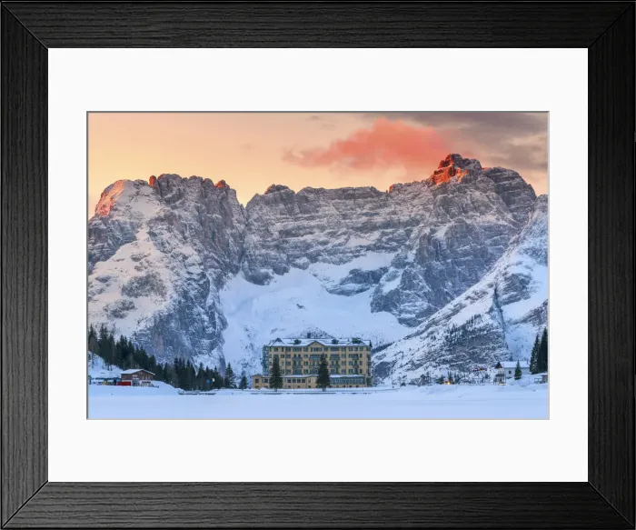 Framed Print : Lake Misurina and Sorapis mountain at sunrise Europe, Italy, Veneto, Belluno, Misurina Framed Print : Lake Misurina and Sorapis mountain at sunrise Europe, Italy, Veneto, Belluno, Misurina