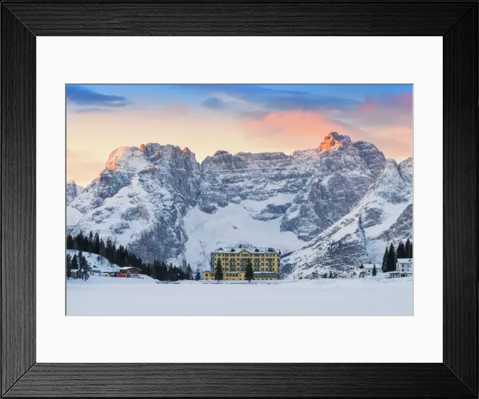 Framed Print : Lake Misurina and Sorapiss mountain in winter Europe, Italy, Veneto, Belluno district Framed Print : Lake Misurina and Sorapiss mountain in winter Europe, Italy, Veneto, Belluno district
