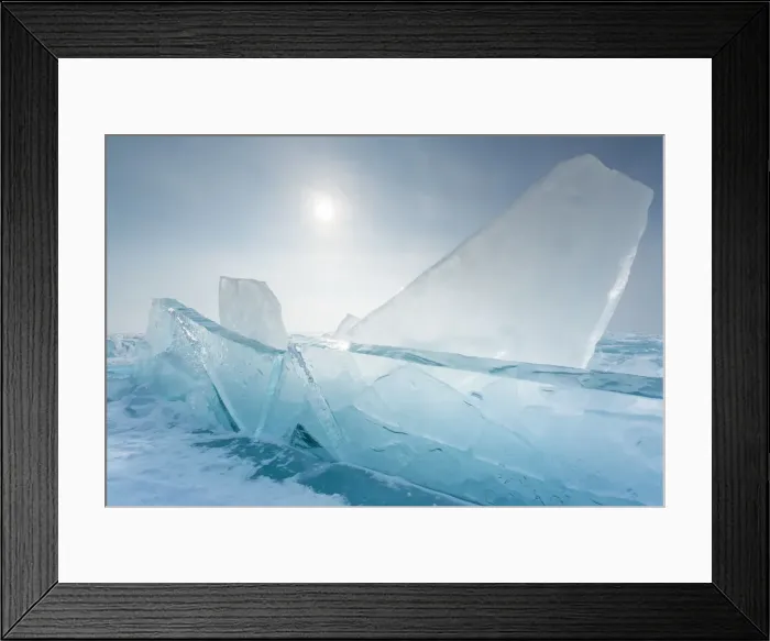 Framed Print : Pieces of transparent ice at lake Baikal, Irkutsk region, Siberia, Russia Framed Print : Pieces of transparent ice at lake Baikal, Irkutsk region, Siberia, Russia