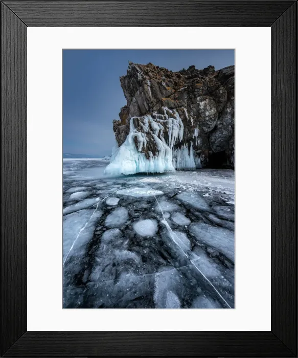 Framed Print : A particular form of the ice at lake Baikal, Irkutsk region, Siberia, Russia Framed Print : A particular form of the ice at lake Baikal, Irkutsk region, Siberia, Russia