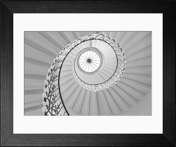 Framed Print : A spiral staircase in the Queens House, Greenwich, London, England Framed Print : A spiral staircase in the Queens House, Greenwich, London, England