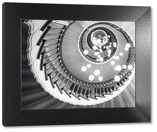 A spiral staircase, London, England
