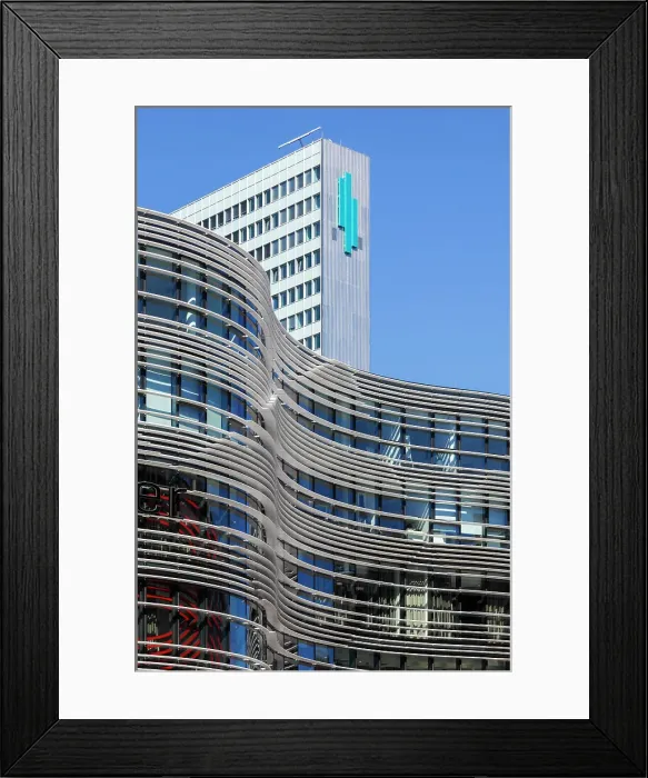 Framed Print : Ko-Bogen, and Drei-Scheiben-Haus, Dusseldorf, North Rhine Westphalia, Germany Framed Print : Ko-Bogen, and Drei-Scheiben-Haus, Dusseldorf, North Rhine Westphalia, Germany