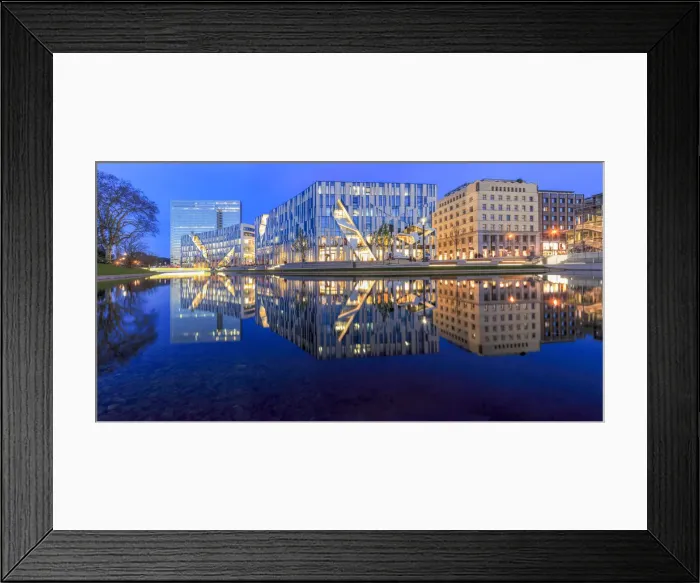 Framed Print : Ko-Bogen, building designed by Star Architect Daniel Libeskind, Dusseldorf, North Rhine Westphalia