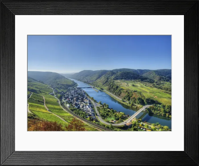 Framed Print : River Mosel with Neef, Rhineland-Palatinate, Germany Framed Print : River Mosel with Neef, Rhineland-Palatinate, Germany