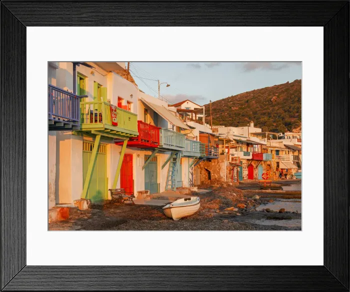 Framed Print : Colourful houses in the small village of Klima on the island of Milos, Cyclades, Greece Framed Print : Colourful houses in the small village of Klima on the island of Milos, Cyclades, Greece