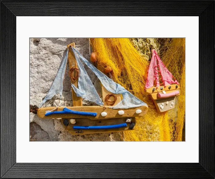 Framed Print : souvenirs in the small village of Klima on the island of Milos, Cyclades, Greece Framed Print : souvenirs in the small village of Klima on the island of Milos, Cyclades, Greece