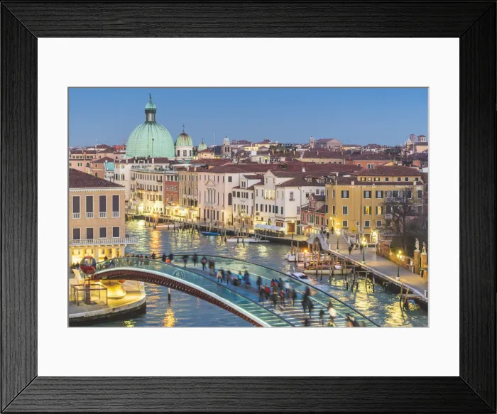 Framed Print : Constitution Bridge (Calatrava Bridge) over the Grand Canal, Venice, Veneto, Italy