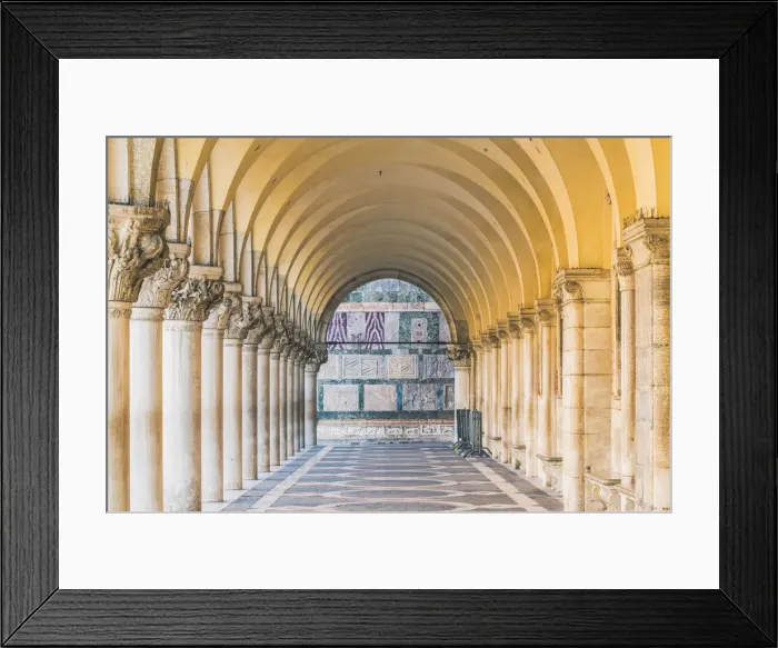 Framed Print : Doges palace arcade, St Marks square, Venice, Veneto, Italy Framed Print : Doges palace arcade, St Marks square, Venice, Veneto, Italy