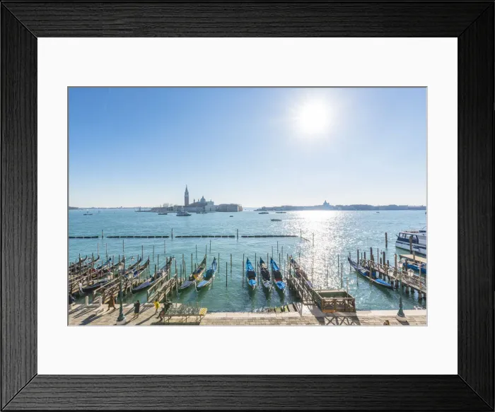 Framed Print : Venice, Veneto, Italy. High angle view over Riva degli Schiavoni and San Giorgio Maggiore Framed Print : Venice, Veneto, Italy. High angle view over Riva degli Schiavoni and San Giorgio Maggiore