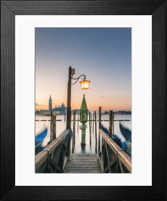 Framed Print : Venice, Veneto, Italy. Waterfront in Riva degli Schiavoni at sunrise Framed Print : Venice, Veneto, Italy. Waterfront in Riva degli Schiavoni at sunrise