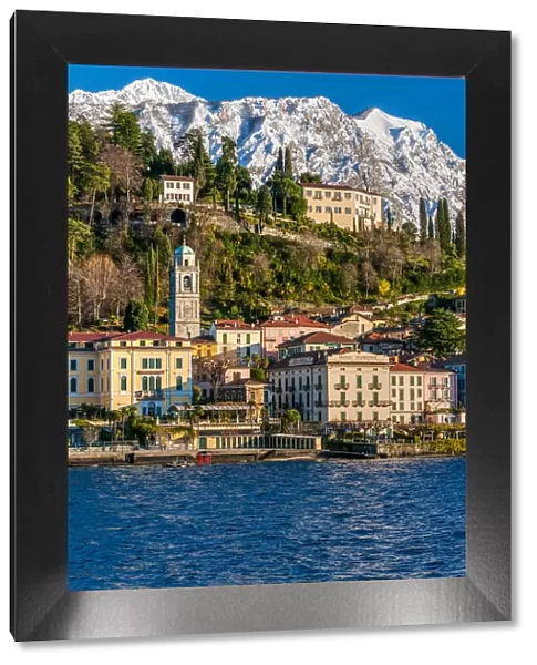 Winter view of the pretty lake town of Bellagio, Lake Como, Lombardy, Italy
