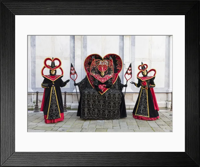 Framed Print : Heart-shaped costumes at the Venice Carnival, Venice, Italy Framed Print : Heart-shaped costumes at the Venice Carnival, Venice, Italy