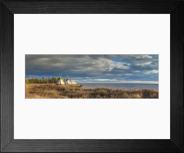 Framed Print : Canada, Quebec, Gaspe Peninsula, Gesgapegiag, Mic-Mac First Nations tee-pees by Framed Print : Canada, Quebec, Gaspe Peninsula, Gesgapegiag, Mic-Mac First Nations tee-pees by