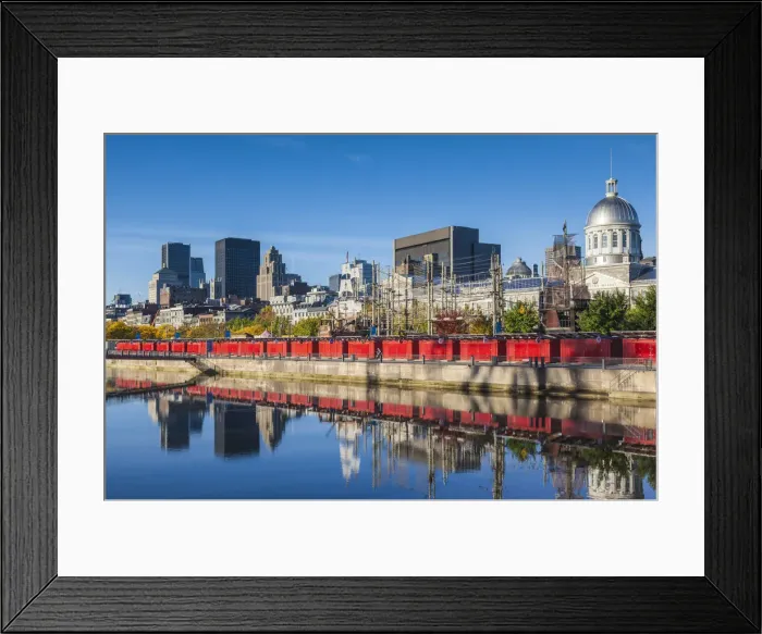 Framed Print : Canada, Quebec, Montreal, The Old Port, Bassin Bonsecours, city view Framed Print : Canada, Quebec, Montreal, The Old Port, Bassin Bonsecours, city view