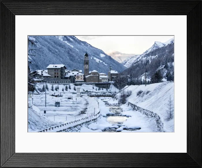 Framed Print : The town of Cogne, Aosta Valley, Italy Framed Print : The town of Cogne, Aosta Valley, Italy