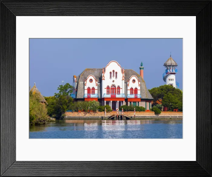 Framed Print : Fishing Estate Casone Zappa, Lagoon of Venice, Venice, Veneto, Italy