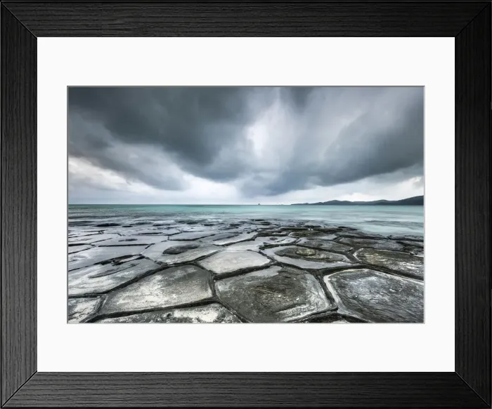 Framed Print : Tatami-ishi rocks on Kumejima island, Okinawa, Japan Framed Print : Tatami-ishi rocks on Kumejima island, Okinawa, Japan