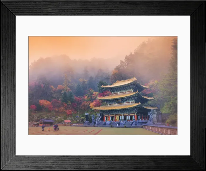 Framed Print : South Korea, Chungcheongbuk-do, Danyang, Sobaeksan National Park, Guin-sa temple complex Framed Print : South Korea, Chungcheongbuk-do, Danyang, Sobaeksan National Park, Guin-sa temple complex
