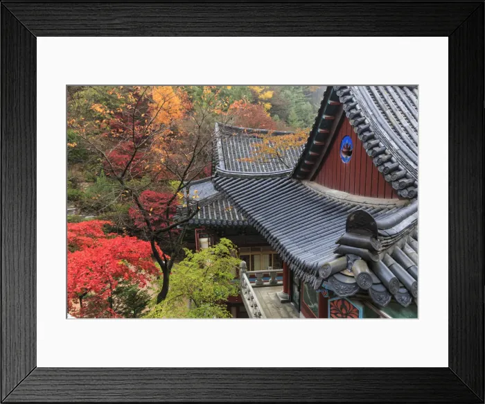 Framed Print : South Korea, Chungcheongbuk-do, Danyang, Sobaeksan National Park, Guin-sa temple complex Framed Print : South Korea, Chungcheongbuk-do, Danyang, Sobaeksan National Park, Guin-sa temple complex