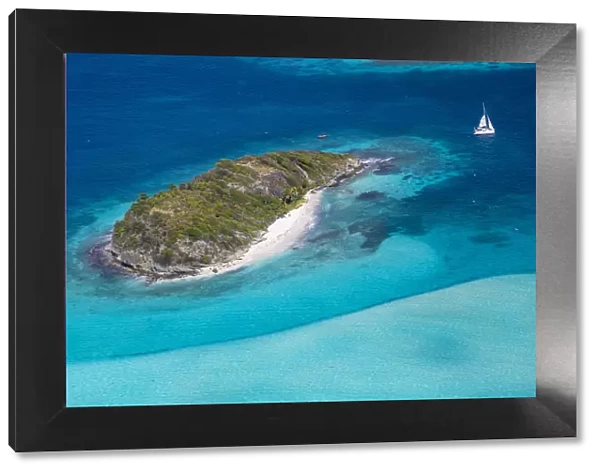 St Vincent and The Grenadines, Tobago Cays, Aerial view of Jamesby