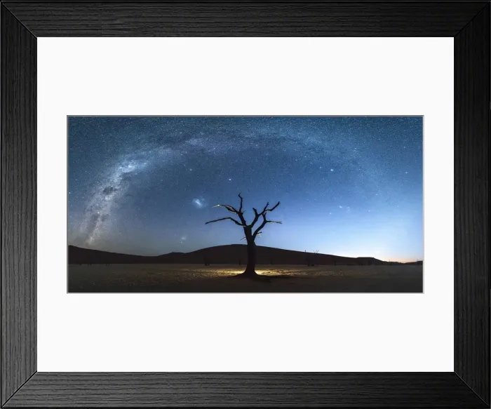 Framed Print : Deadvlei, Namib-Naukluft National Park, Namibia, Africa. Dead acacia trees at night Framed Print : Deadvlei, Namib-Naukluft National Park, Namibia, Africa. Dead acacia trees at night
