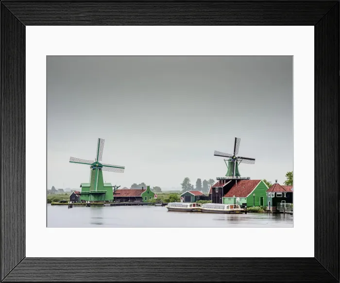 Framed Print : Windmills in Zaanse Schans, Zaandam, North Holland, The Netherlands Framed Print : Windmills in Zaanse Schans, Zaandam, North Holland, The Netherlands