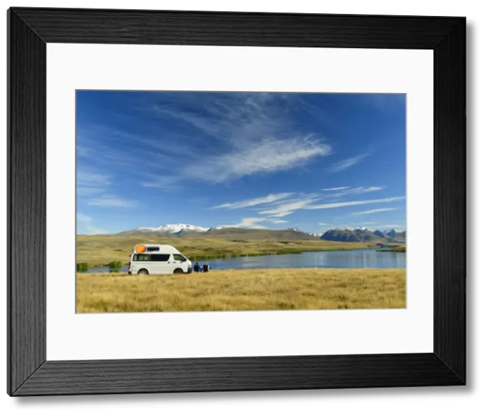 Framed Print : Oceania, New Zealand, South Island, Southern Alps, Tekapo, Lake Alexandina, people Framed Print : Oceania, New Zealand, South Island, Southern Alps, Tekapo, Lake Alexandina, people
