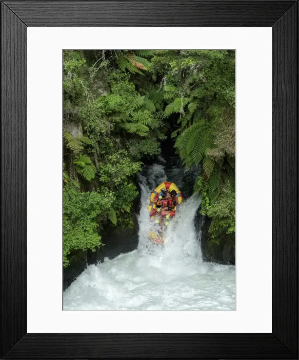 Framed Print : Oceania, New Zealand, North Island, Rotorua, Okere River, Tutea Falls