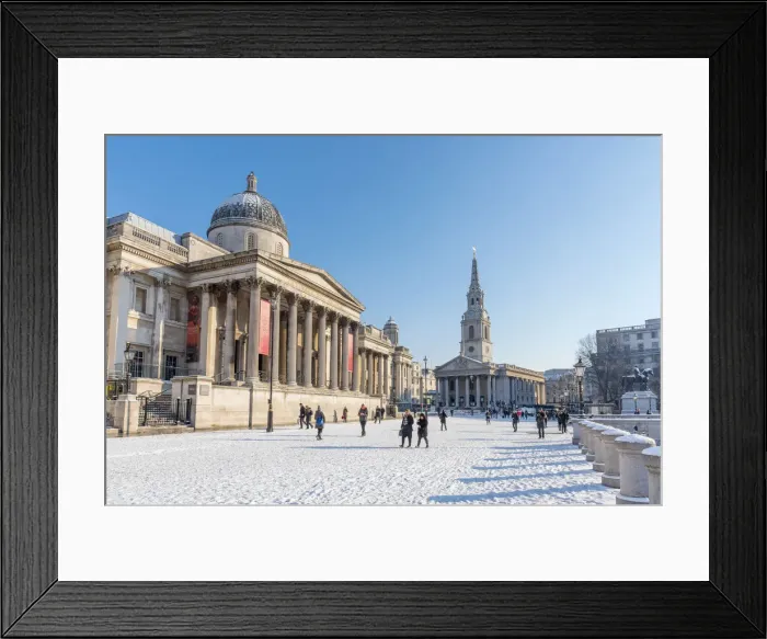 Framed Print : UK, England, London, The West End, Trafalgar Square, National Gallery and St Framed Print : UK, England, London, The West End, Trafalgar Square, National Gallery and St