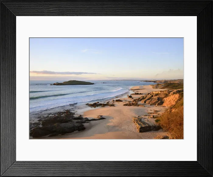 Framed Print : Pessegueiro island with the ruins of the castle dating back to the 16th century