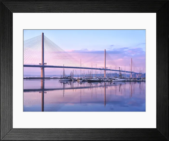 Framed Print : Europe, Scotland, Lothian, Edinburgh, Firth of Fourth Queensferry Crossing