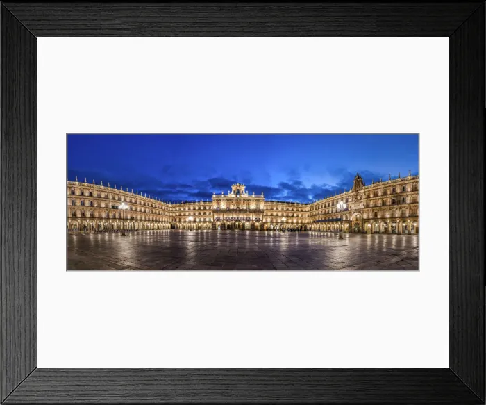 Framed Print : Panoramic night view of Plaza Mayor, Salamanca, Castile and Leon, Spain Framed Print : Panoramic night view of Plaza Mayor, Salamanca, Castile and Leon, Spain