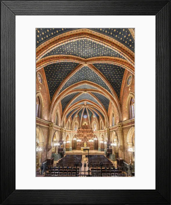 Framed Print : Iglesia de San Pedro church with its ornate ceiling covered in gold stars, Teruel Framed Print : Iglesia de San Pedro church with its ornate ceiling covered in gold stars, Teruel