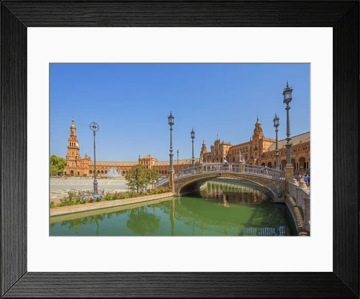 Framed Print : Plaza de Espana, Sevilla, Andalusia, Spain
