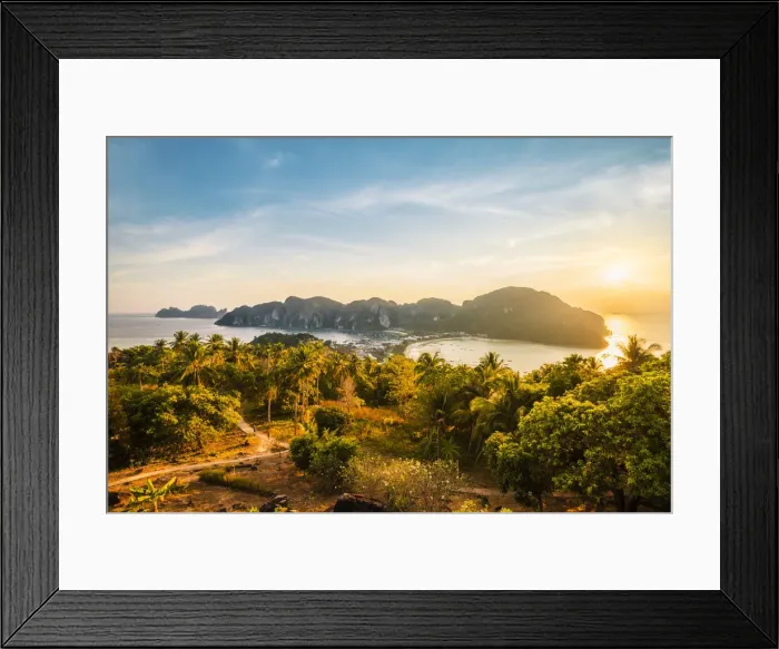 Framed Print : Ton Sai village and Ao Lo Dalam from the viewpoint in Ko Phi Phi Don (Phi Phi Island) Framed Print : Ton Sai village and Ao Lo Dalam from the viewpoint in Ko Phi Phi Don (Phi Phi Island)