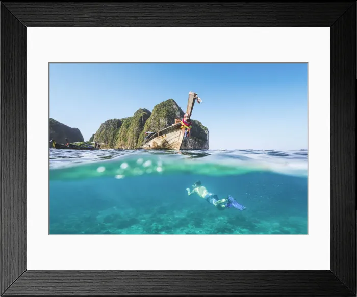 Framed Print : Ao Maya Beach (Maya Bay), Ko Phi Phi Leh, Krabi Province, Thailand Framed Print : Ao Maya Beach (Maya Bay), Ko Phi Phi Leh, Krabi Province, Thailand
