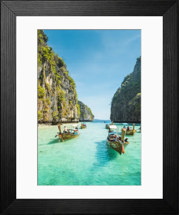 Framed Print : Ao Pileh (Pileh Lagoon), Ko Phi Phi Leh, Krabi Province, Thailand