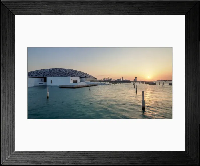 Framed Print : Louvre Museum at sunset, Abu Dhabi, United Arab Emirates Framed Print : Louvre Museum at sunset, Abu Dhabi, United Arab Emirates