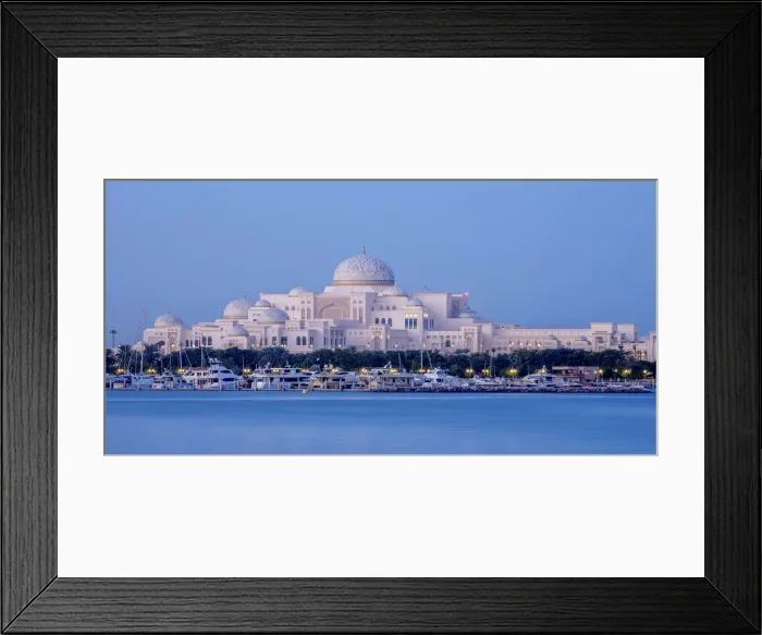 Framed Print : Presidential Palace at twilight, Abu Dhabi, United Arab Emirates Framed Print : Presidential Palace at twilight, Abu Dhabi, United Arab Emirates