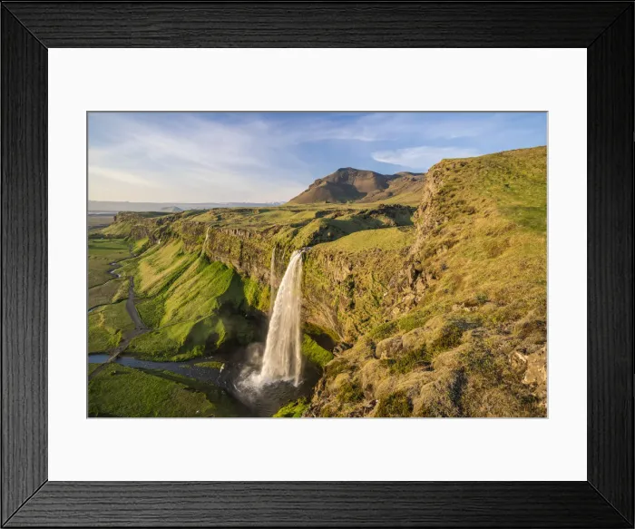 Framed Print : Seljalandsfoss waterfall, Southern Iceland, Iceland Framed Print : Seljalandsfoss waterfall, Southern Iceland, Iceland