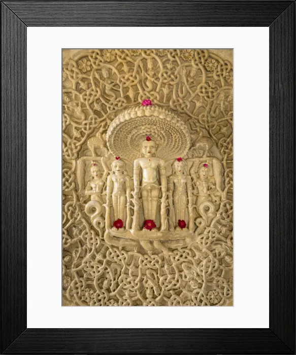 Framed Print : The deity of Parshwanath, Jain temple at Ranakpur, Rajasthan, India Framed Print : The deity of Parshwanath, Jain temple at Ranakpur, Rajasthan, India