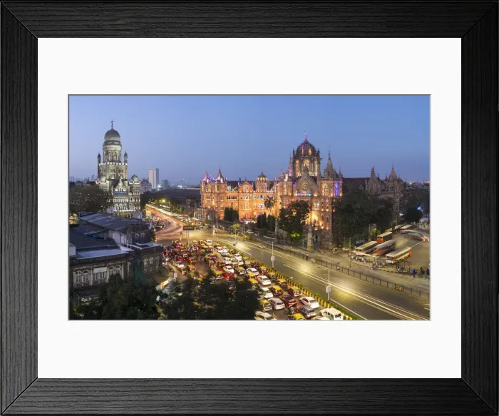 Framed Print : India, Mumbai, Maharashtra, Chhatrapati Shivaji Maharaj Terminus railway station (CSMT) Framed Print : India, Mumbai, Maharashtra, Chhatrapati Shivaji Maharaj Terminus railway station (CSMT)