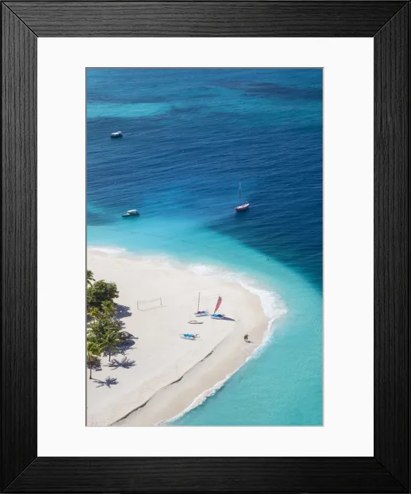 Framed Print : St Vincent and The Grenadines, View of Palm Island resort, Palm Island