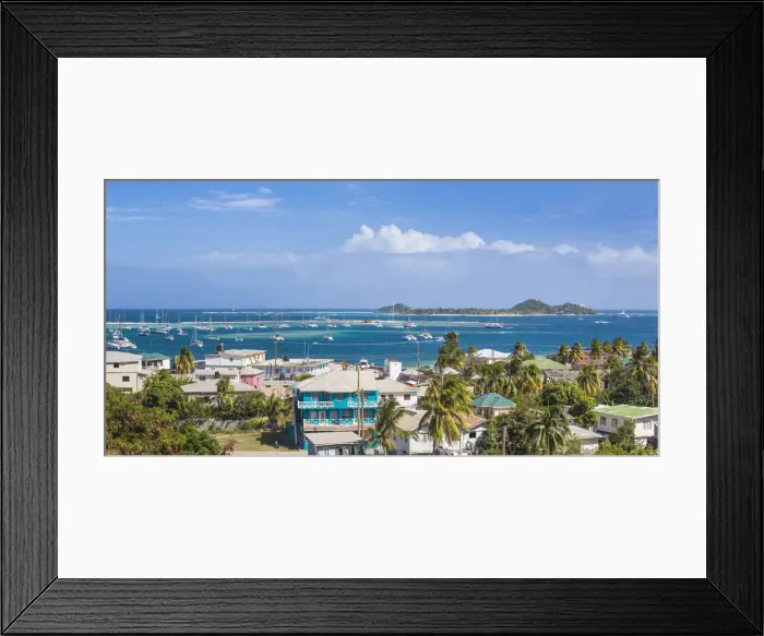 Framed Print : St Vincent and The Grenadines, Union Island, View of Clifton towards Palm Island Framed Print : St Vincent and The Grenadines, Union Island, View of Clifton towards Palm Island