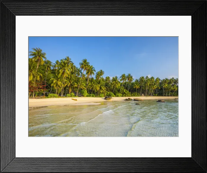 Framed Print : Tropical beach on an Island nr Ko Chang, Thailand