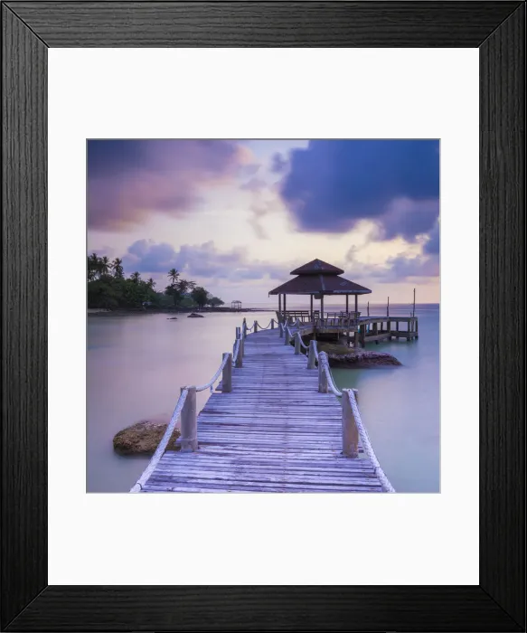 Framed Print : Tropical beach on an Island nr Ko Chang, Thailand