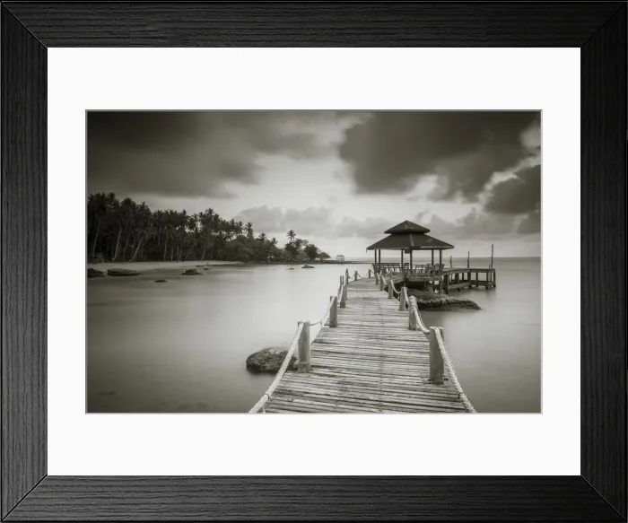 Framed Print : Tropical beach on an Island nr Ko Chang, Thailand
