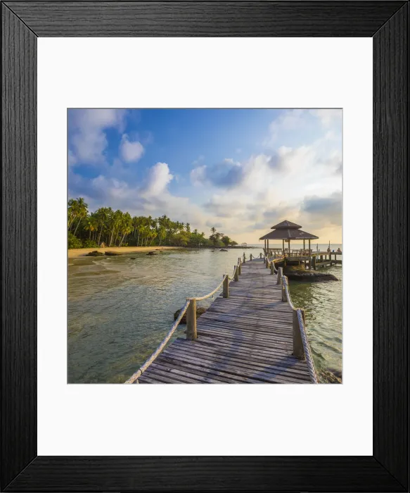 Framed Print : Tropical beach on an Island nr Ko Chang, Thailand